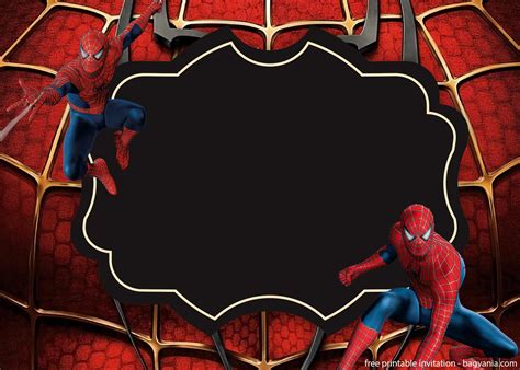 Spiderman Invitation Template